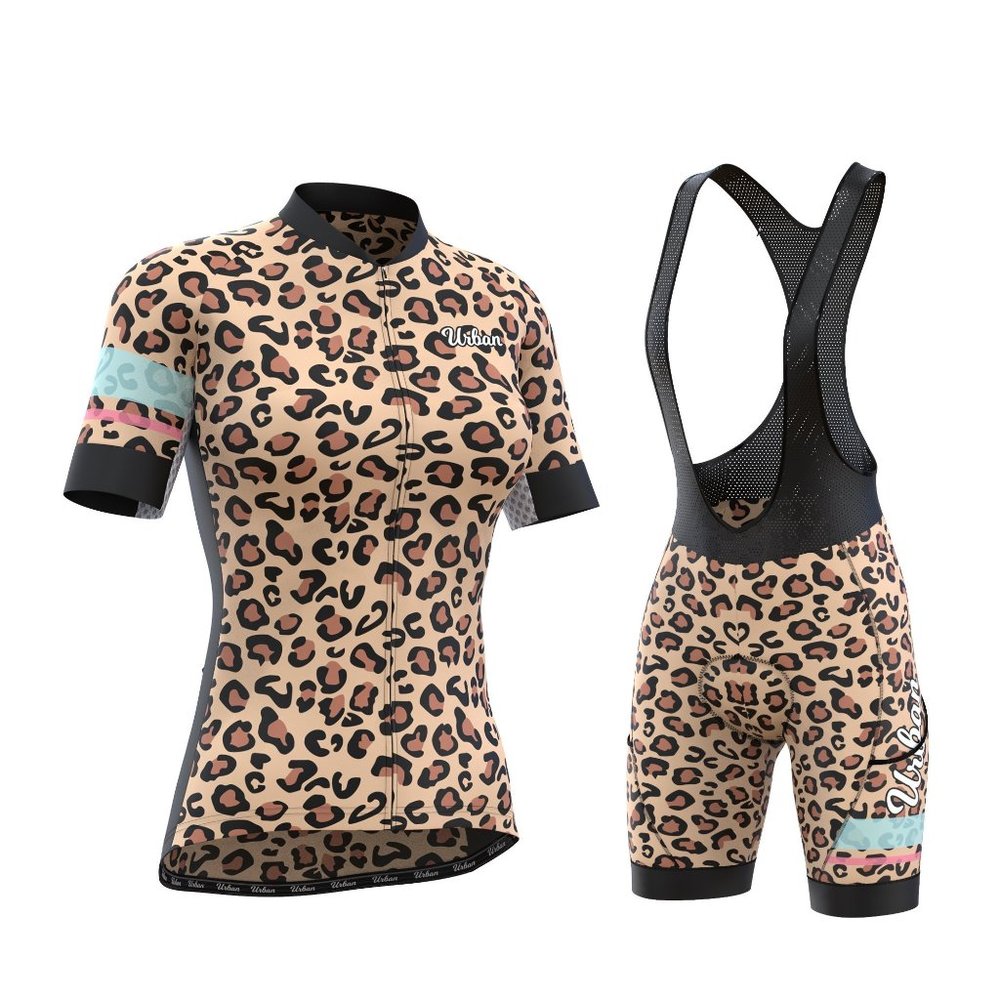 COPY - Women's Urban Leopard Print Jersey/Bib Shorts Kit